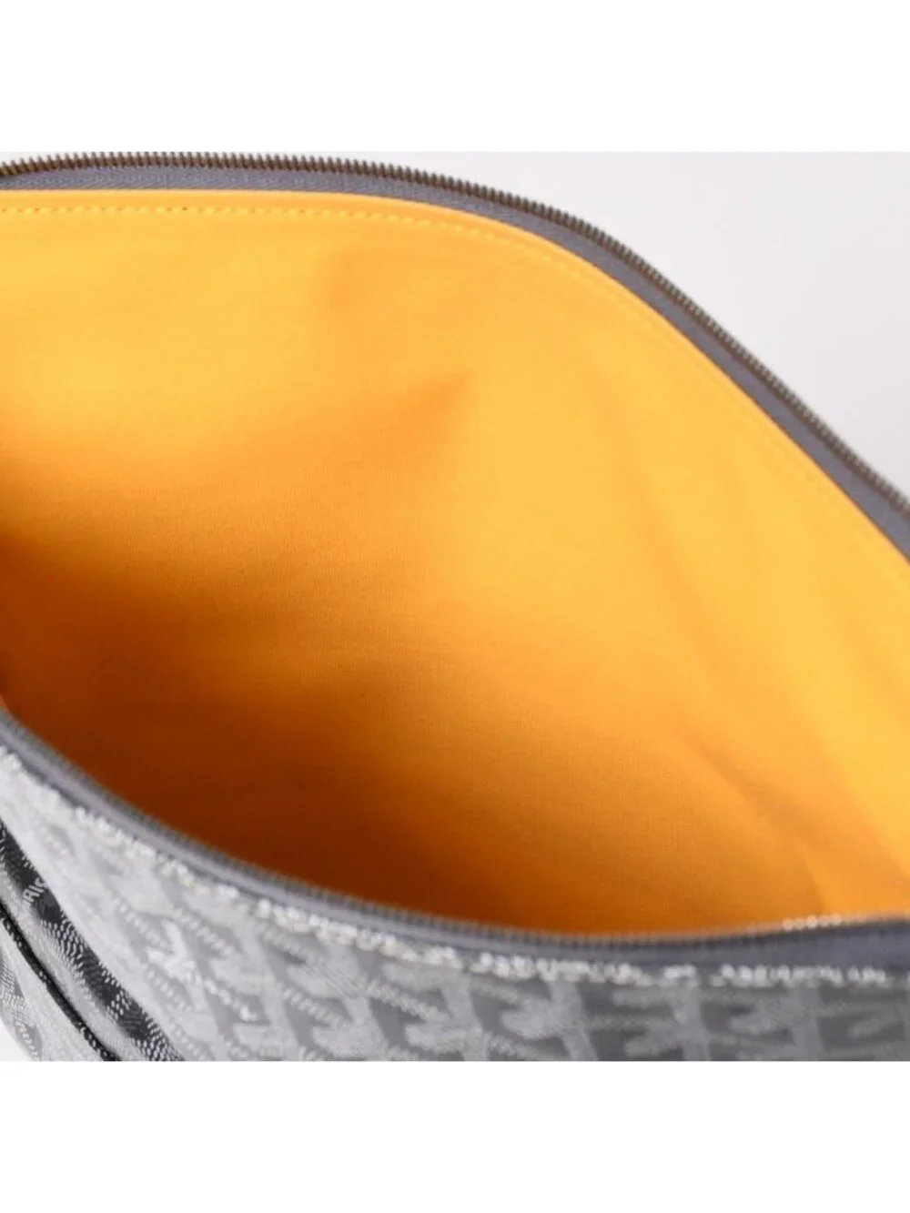 Goyard Folding Clutch Saint Marie MM Herringbone Pattern Gray